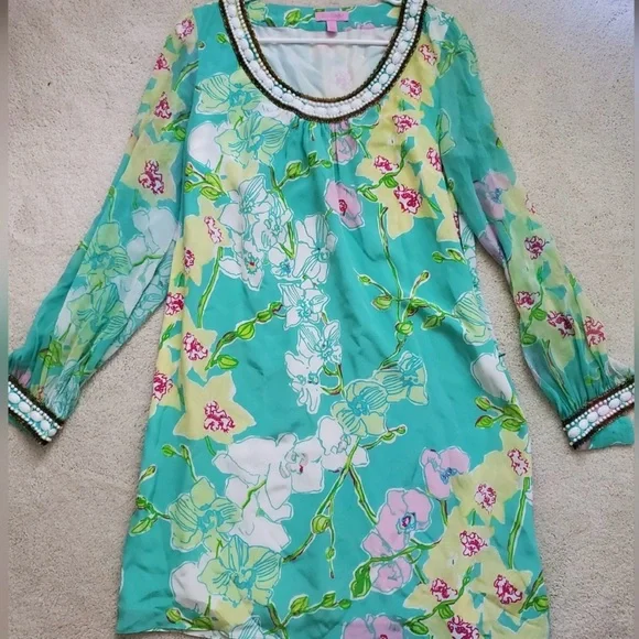 lilly pulitzer beaded dress Augustus Beaded boucle Shift, Coconut Jewel Box – Melly main image 1